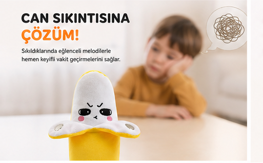 Melodi Muzum – Dokunmatik Müzikli Peluş Muz Oyuncağı